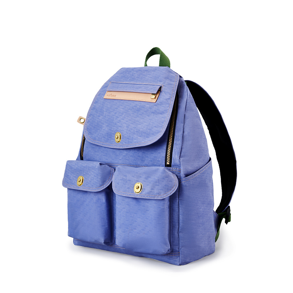 Soldier 多功能拉鍊後背包-長春花藍