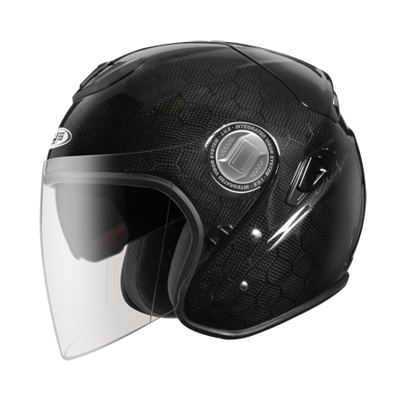 ZEUS ZS-625 透明六角碳纖 素色 四分之三 半罩式  碳纖維輕量