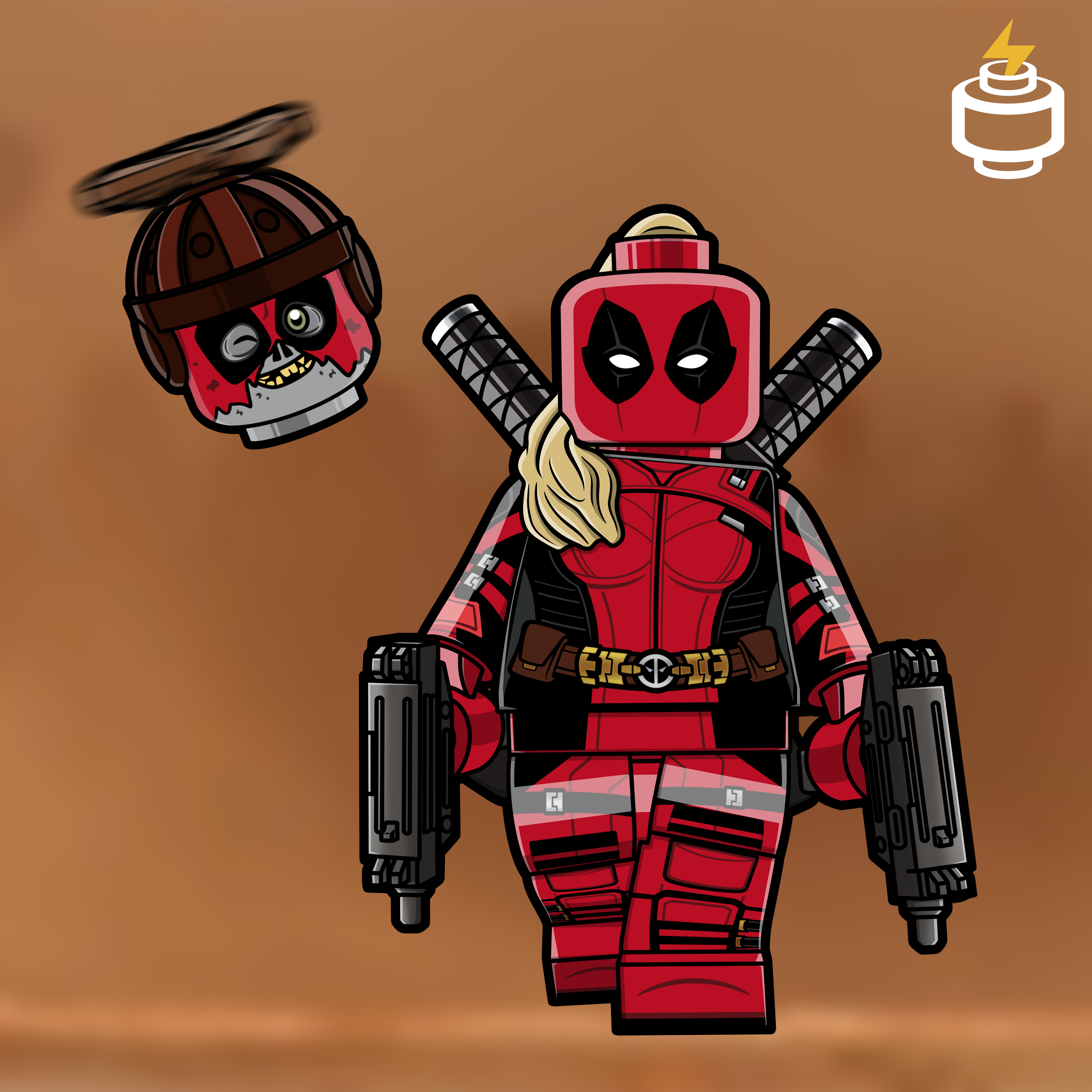 [Jaka Brick][In Stock] Female deadpool [PADprinted]