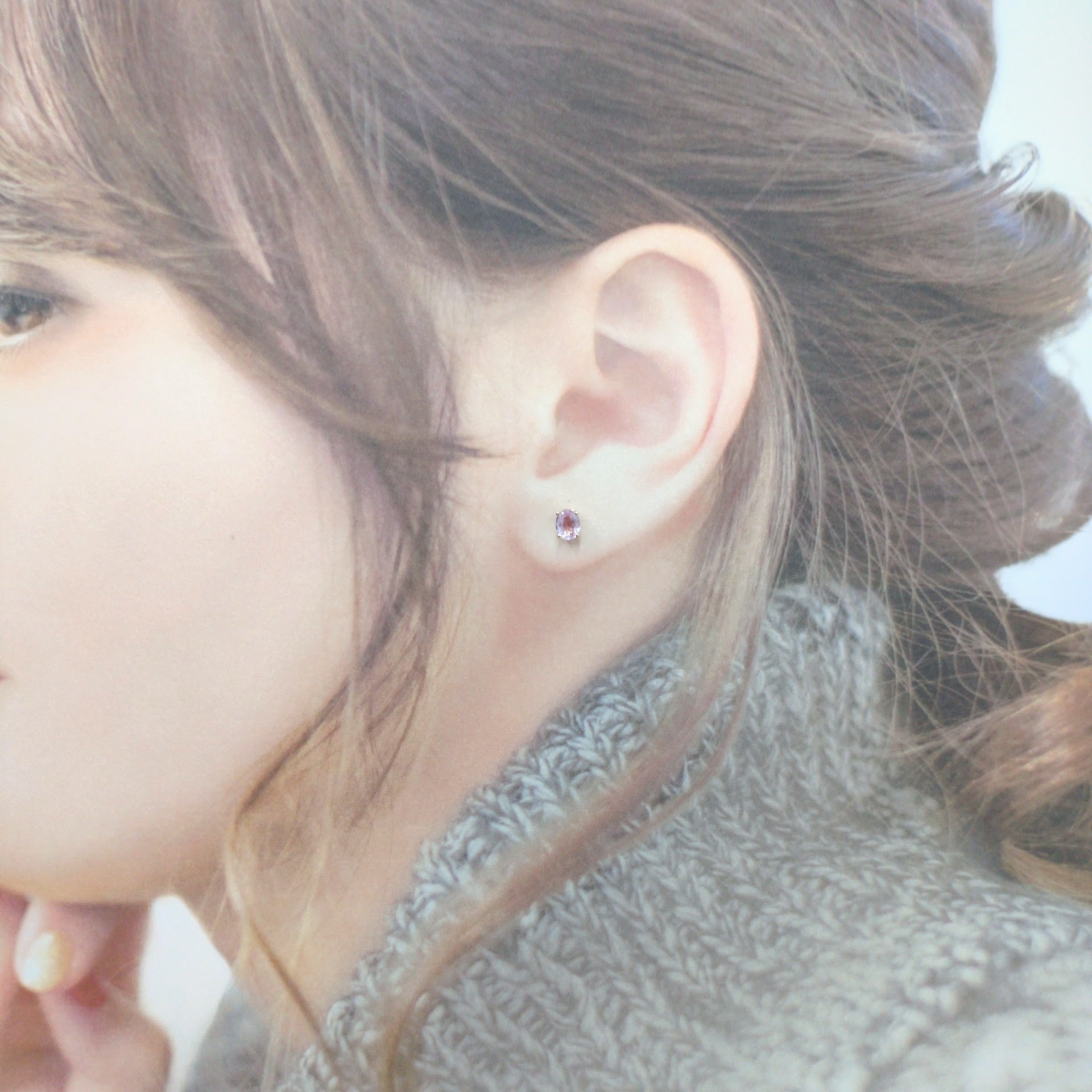 18K Rose Gold 0.90ct Pink Sapphire Earrings