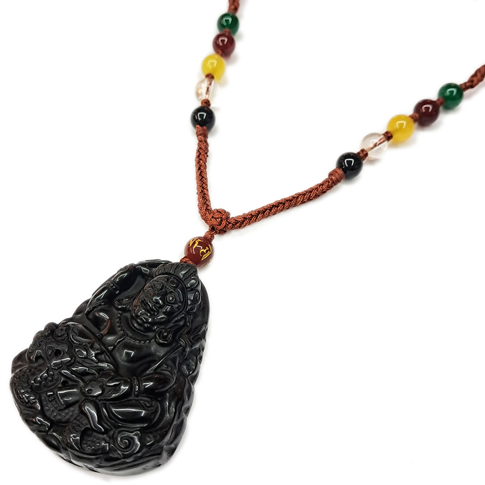 白財神{黑曜岩}項鍊【十方】132929