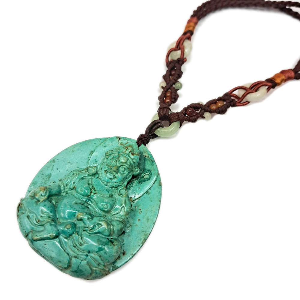 黃財神{綠松石}&中國結項鍊【十方】121777