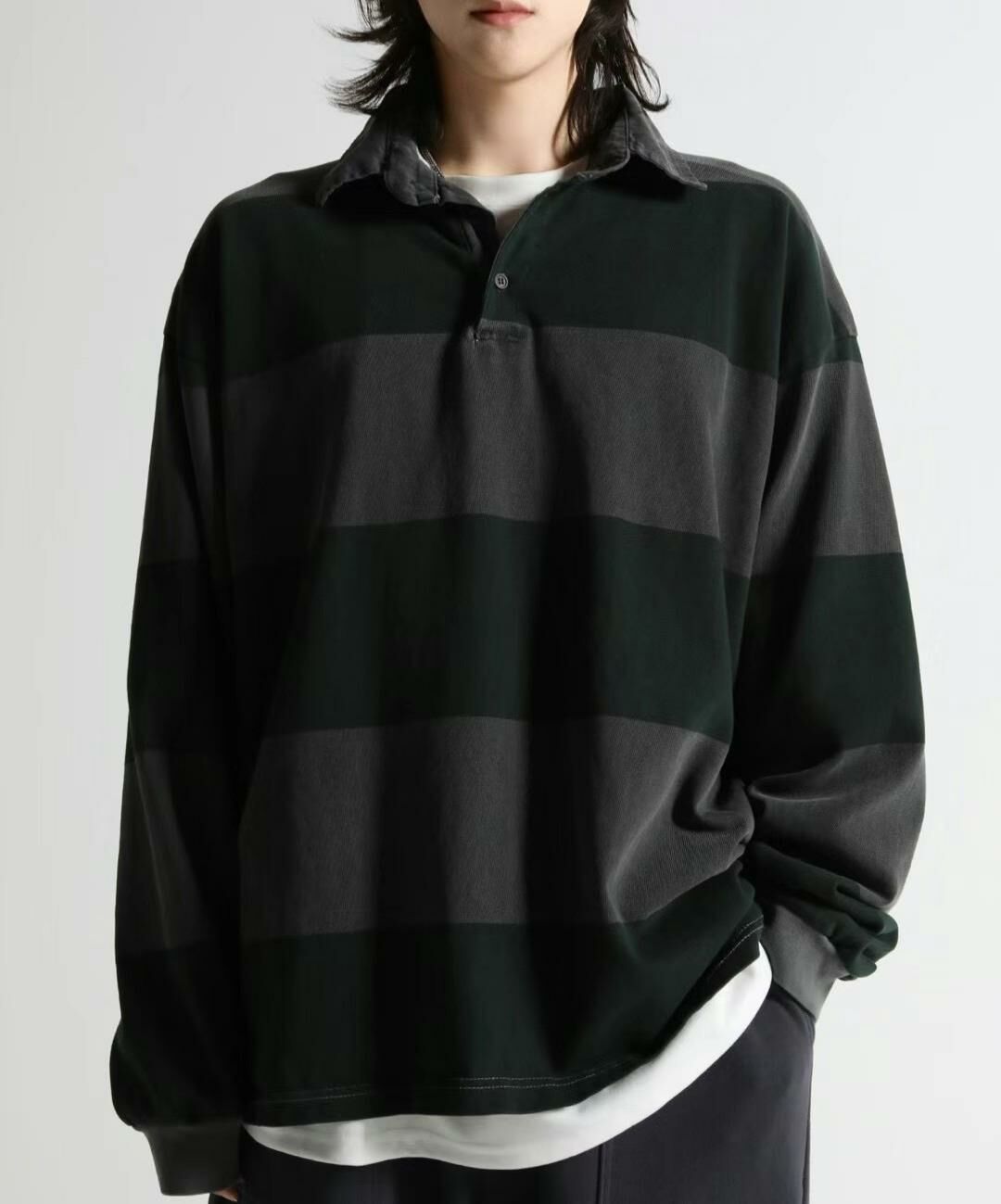 橫間長袖PoloTee T5671