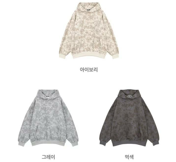 花花圖案英文字連帽衛衣 T5669