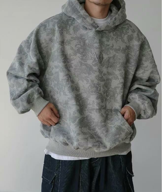 花花圖案英文字連帽衛衣 T5669