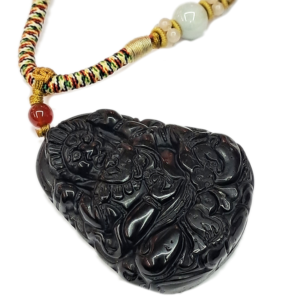 綠財神{黑曜岩}項鍊【十方】132934