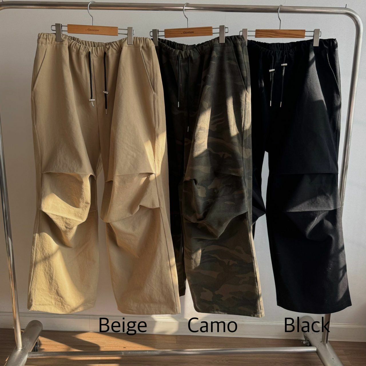 淨色/迷彩鬆身褲 BY ATTENTION-347P