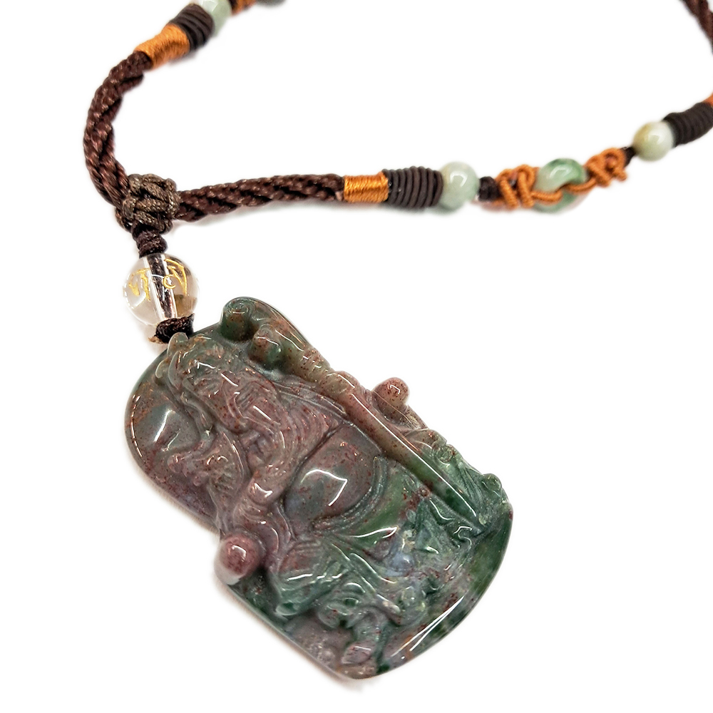 關聖帝君{印度瑪瑙}項鍊【十方】137618