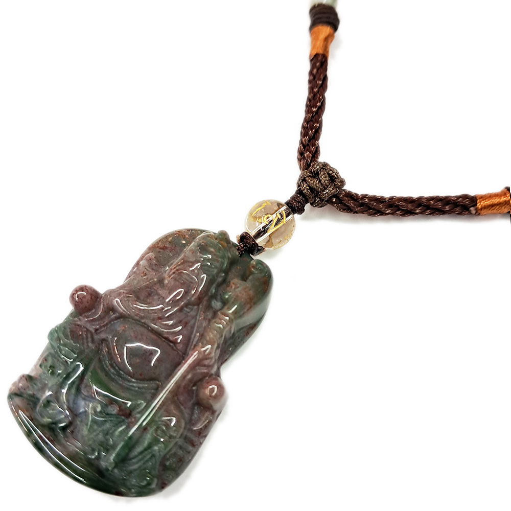 關聖帝君{印度瑪瑙}項鍊【十方】137618