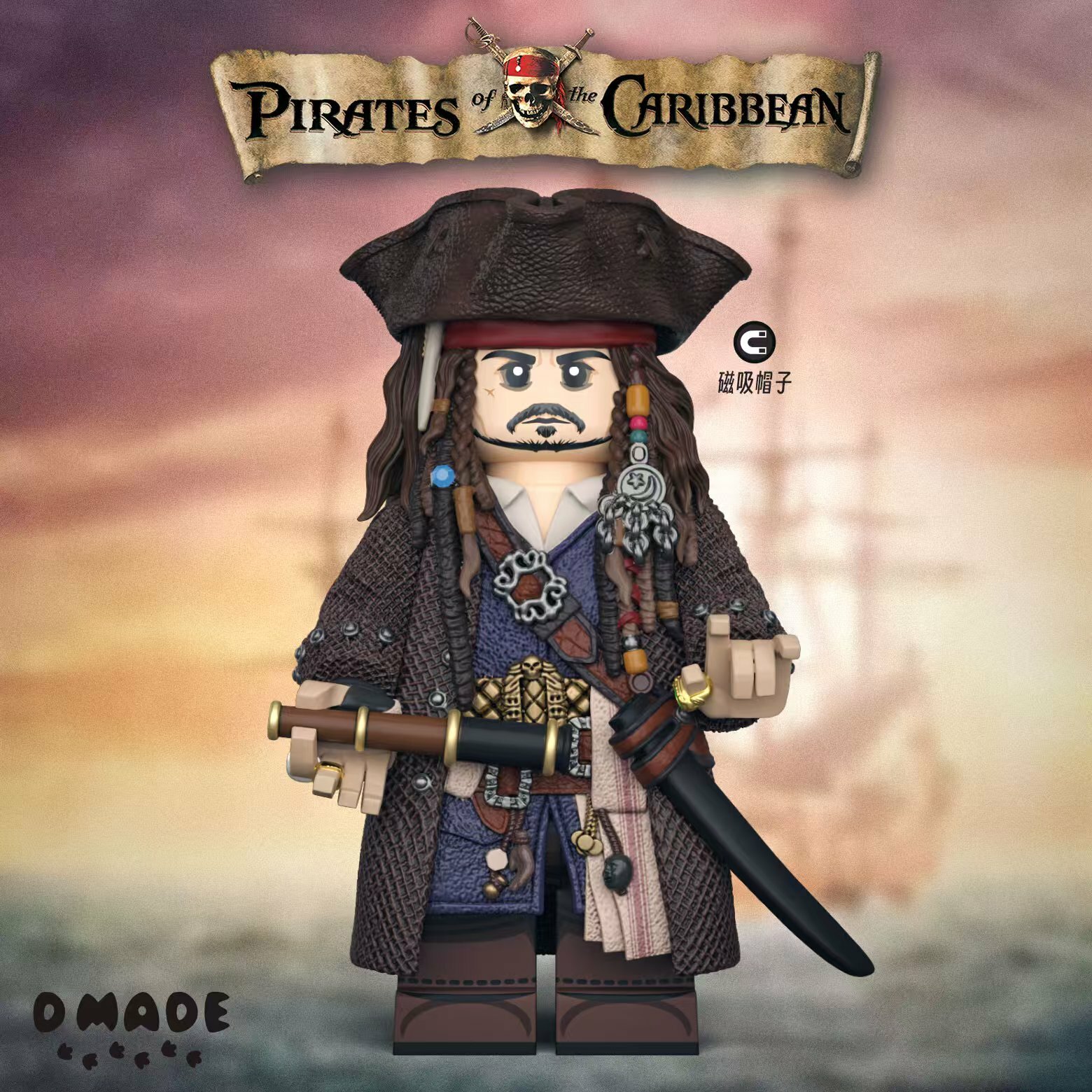 [D Made][Preorder] Pirates of the Caribbean - Jack Sparrow [UVprinted]