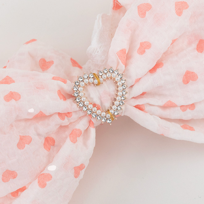 Pink Heart Hair Wrap