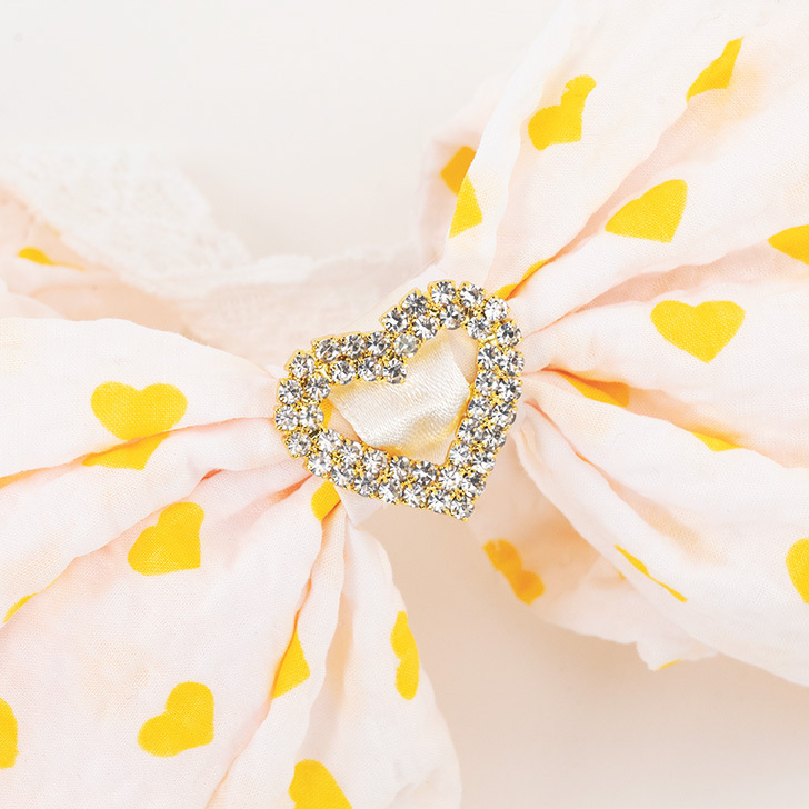 Yellow Heart Hair Wrap