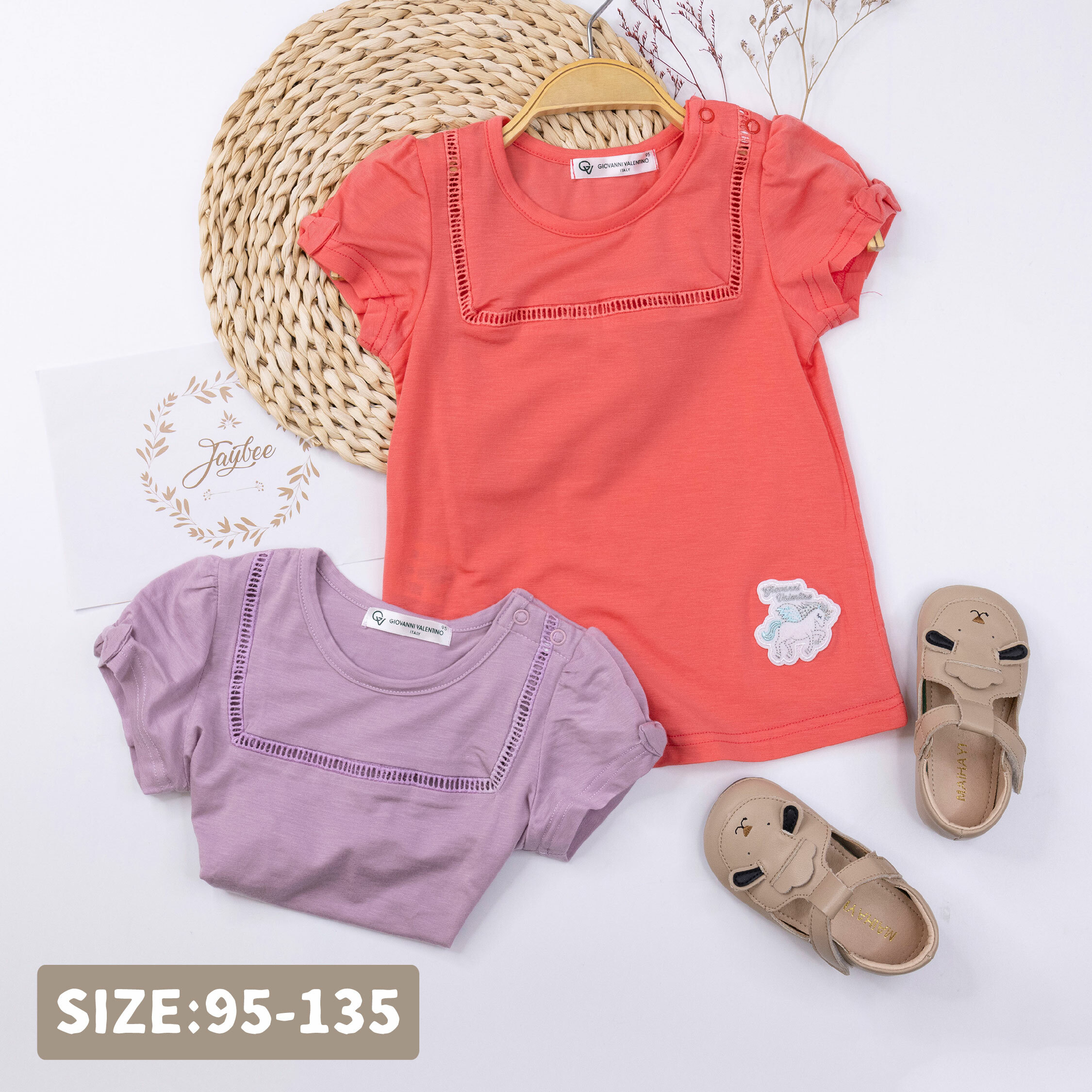 范侖鐵諾【52021】飛天獨角獸簍空設計天絲上衣