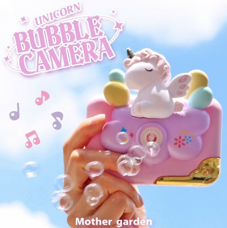 Usamomo萌兔桃桃 相機型吹泡泡機(有聲) 獨角獸