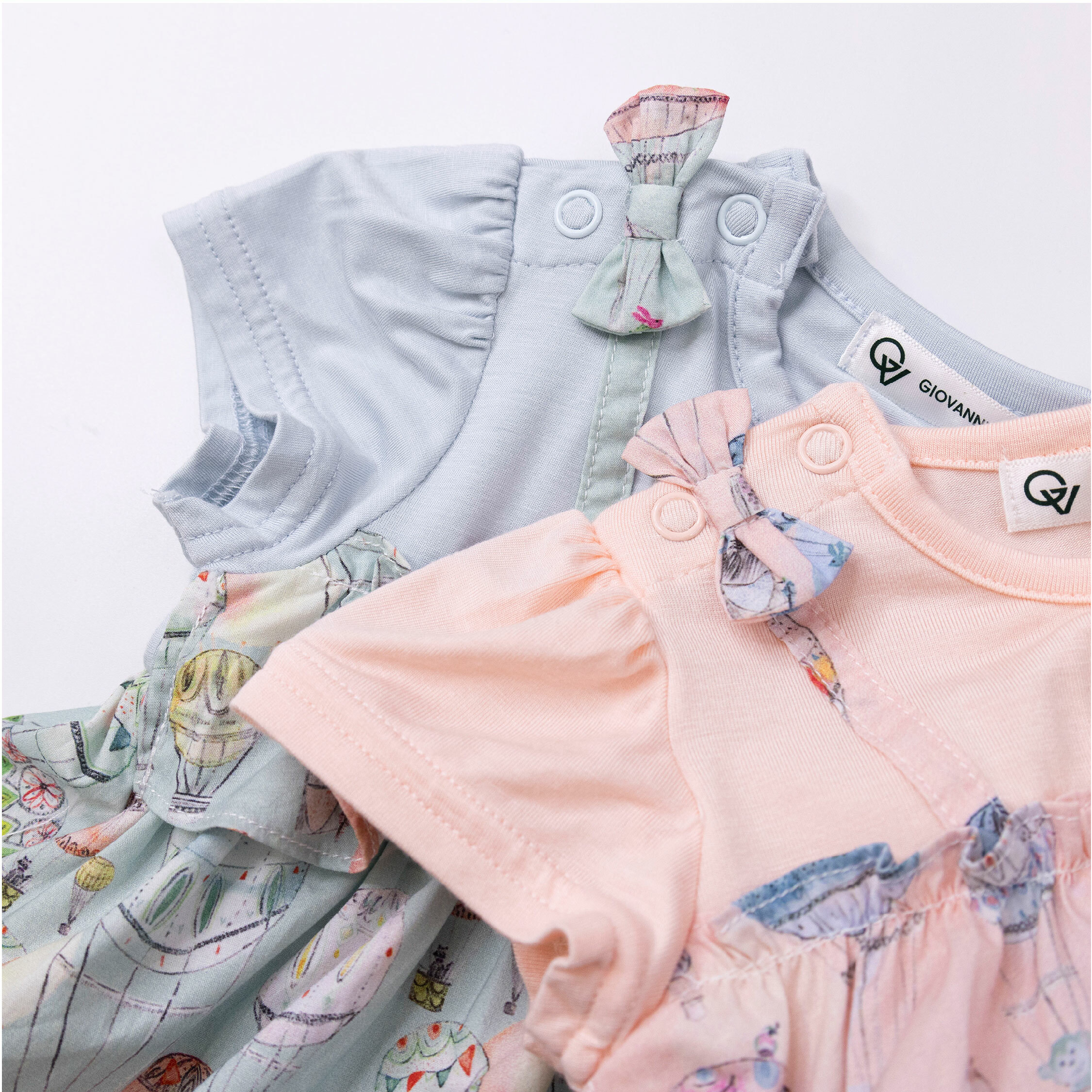 范侖鐵諾【52002】繽紛熱氣球假兩件包屁連身裝＊二色