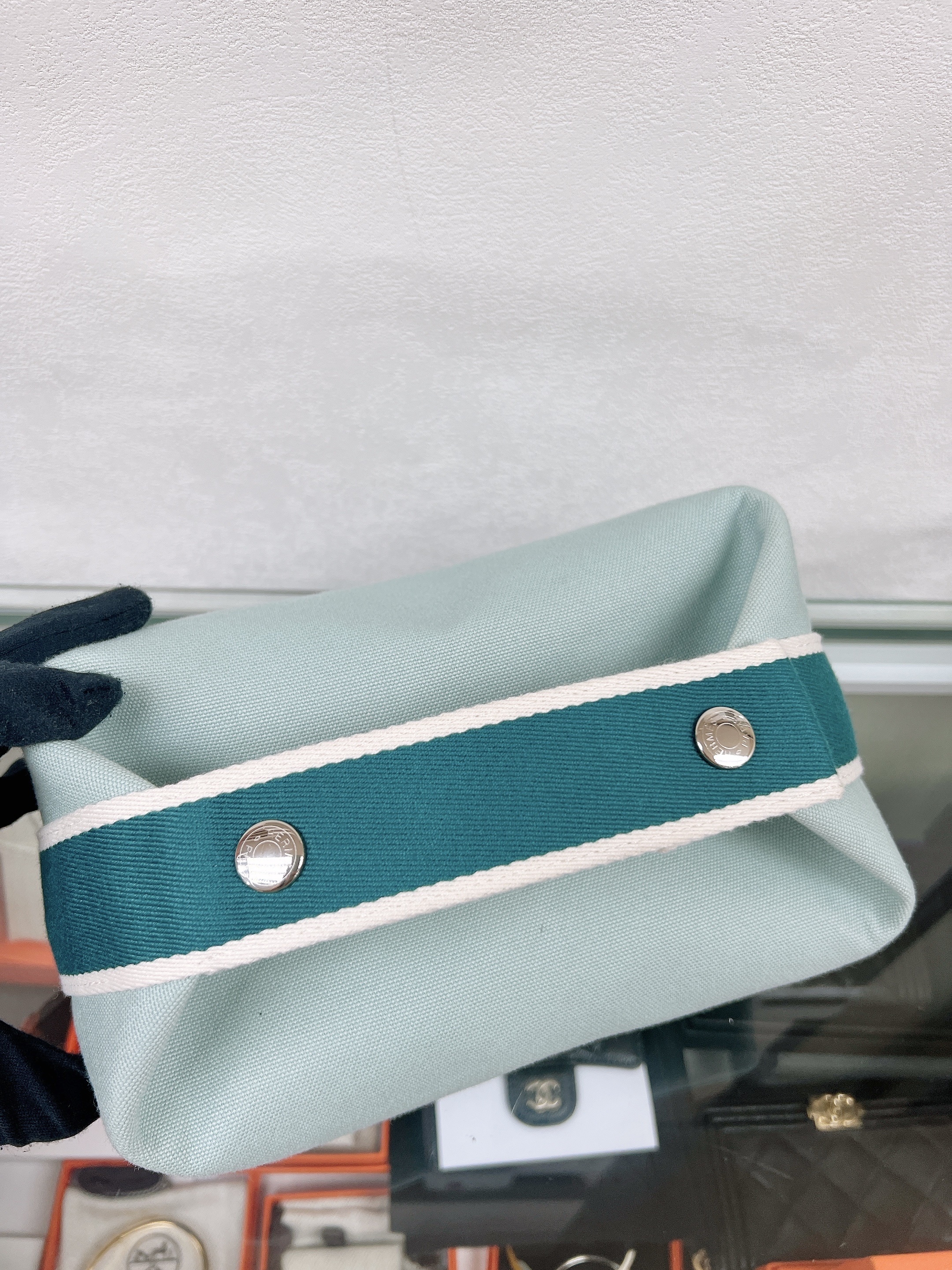 Hermes bride-a-brac pm blue green 飯盒包