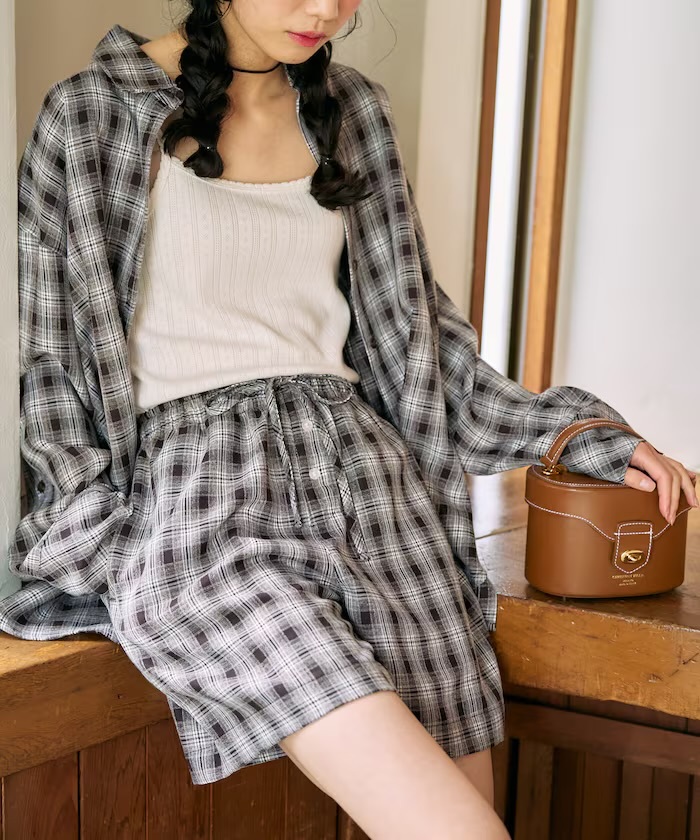 FREAK'S STORE チェック柄 ショート パンツ黑（1343248900153）