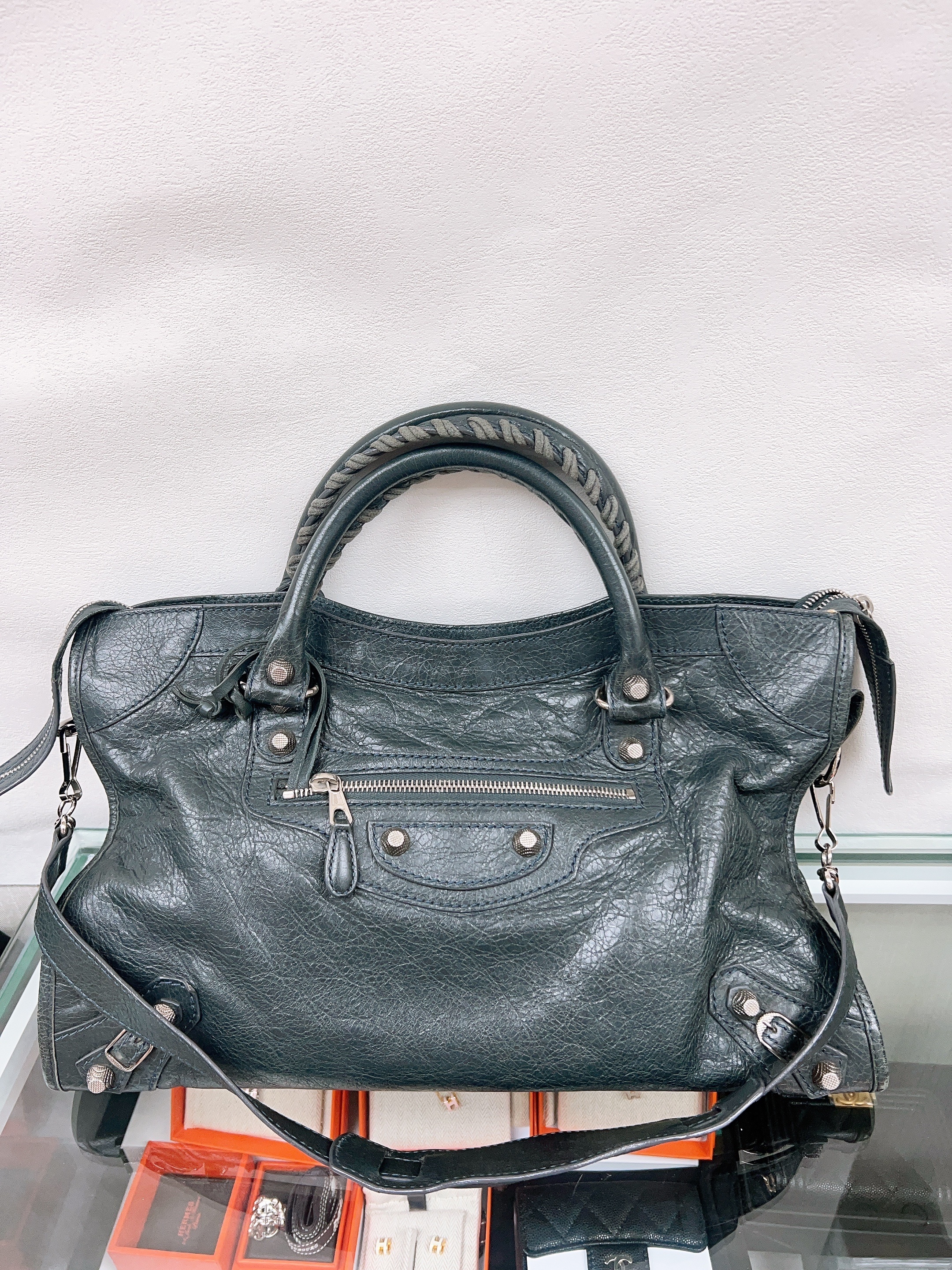 Balenciaga city medium dark grey