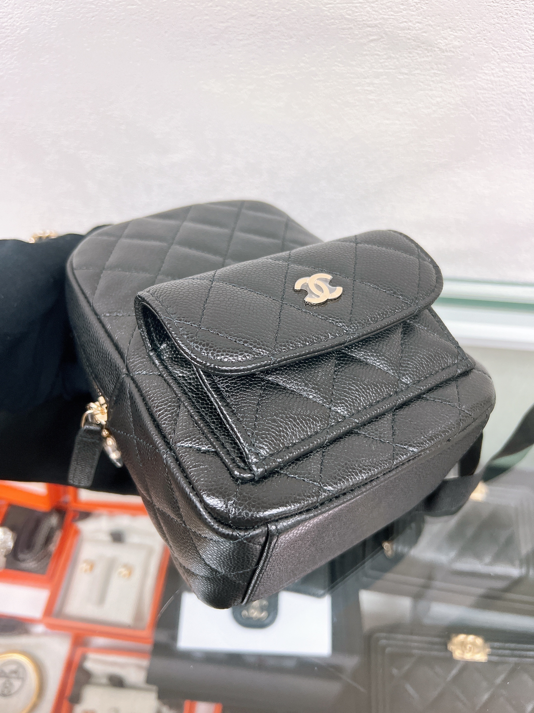 *Unused* Chanel mini backpack (black caviar)