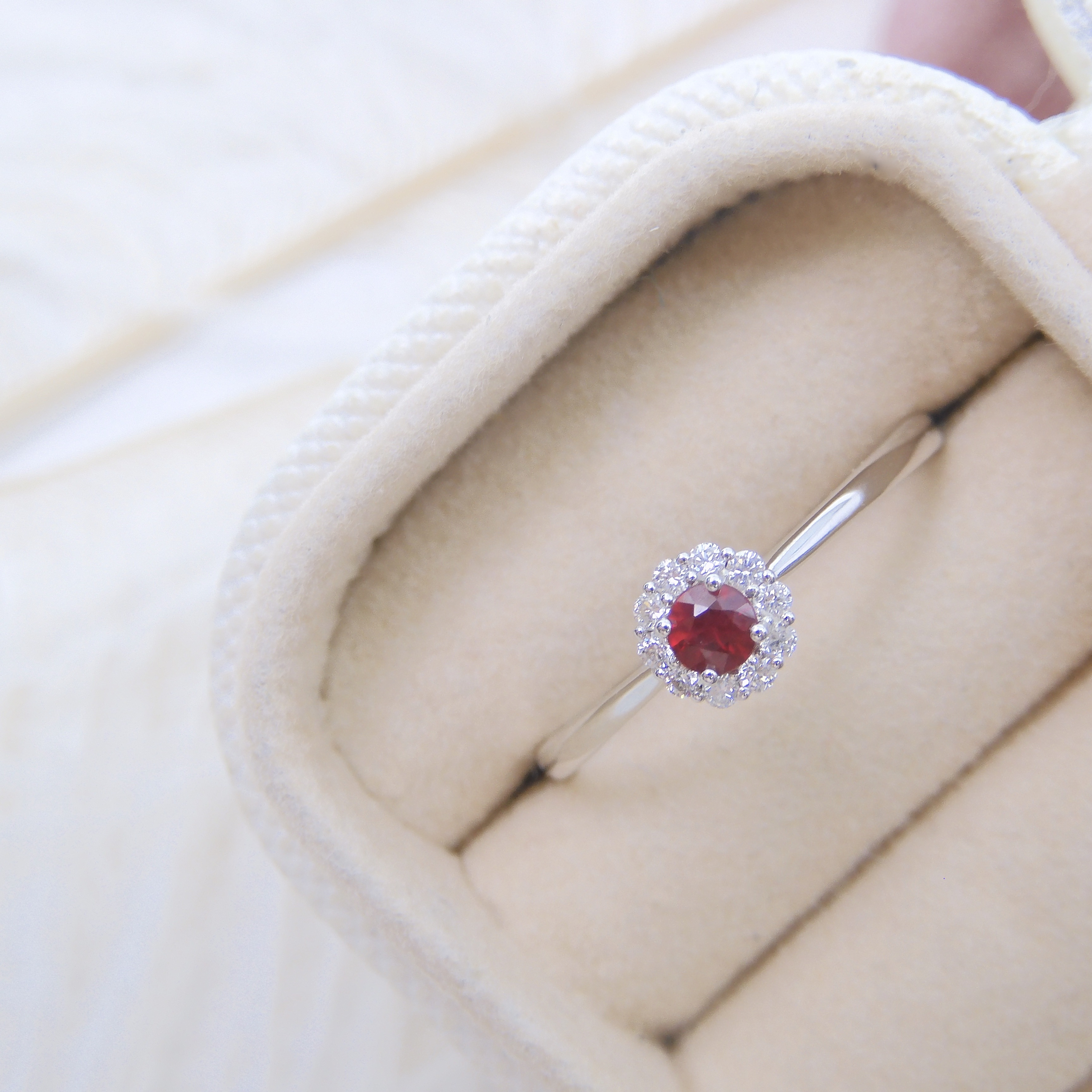 18K金 0.12ct 紅寶石戒指