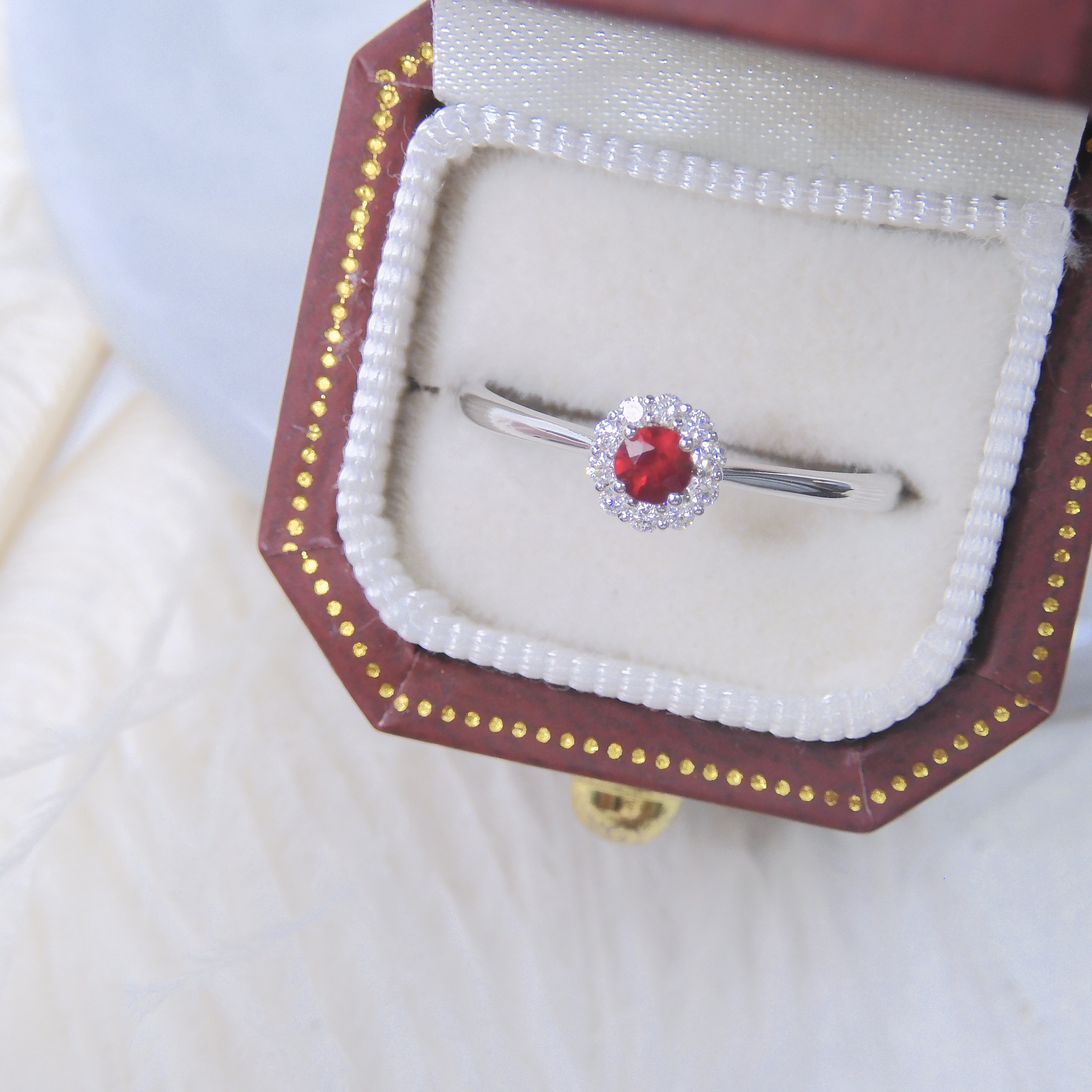 18K金 0.12ct 紅寶石戒指