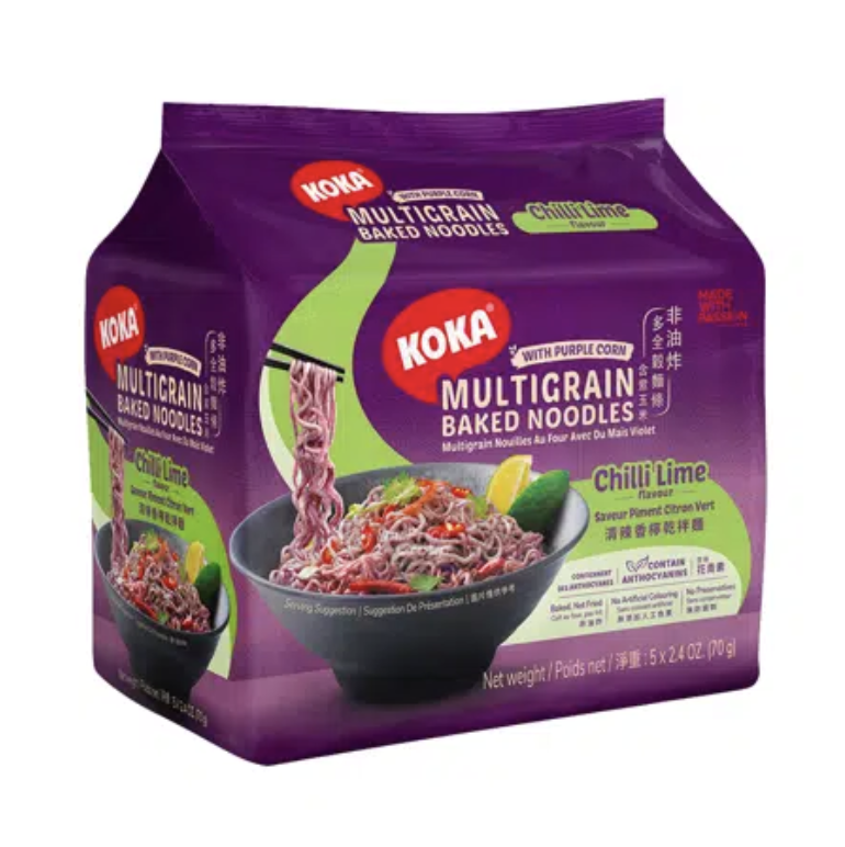 Koka 香辣青檸味紫麥乾撈麵