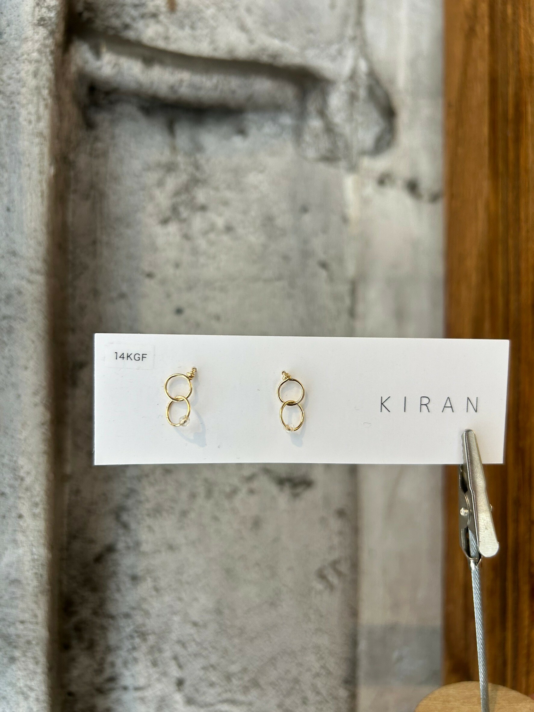 [KIRAN] 雙環耳環 | 14KGF