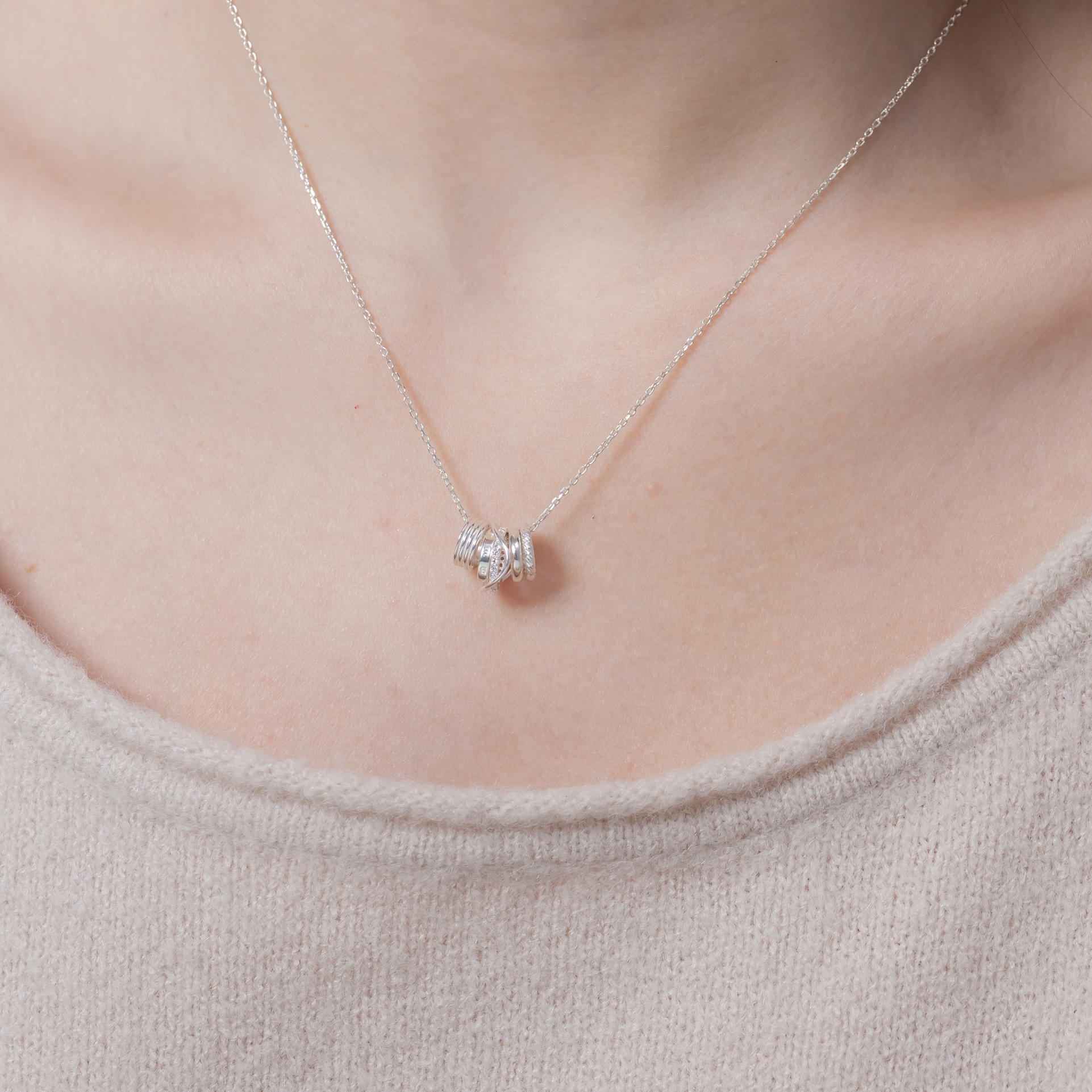 簡約光面圈圈串飾