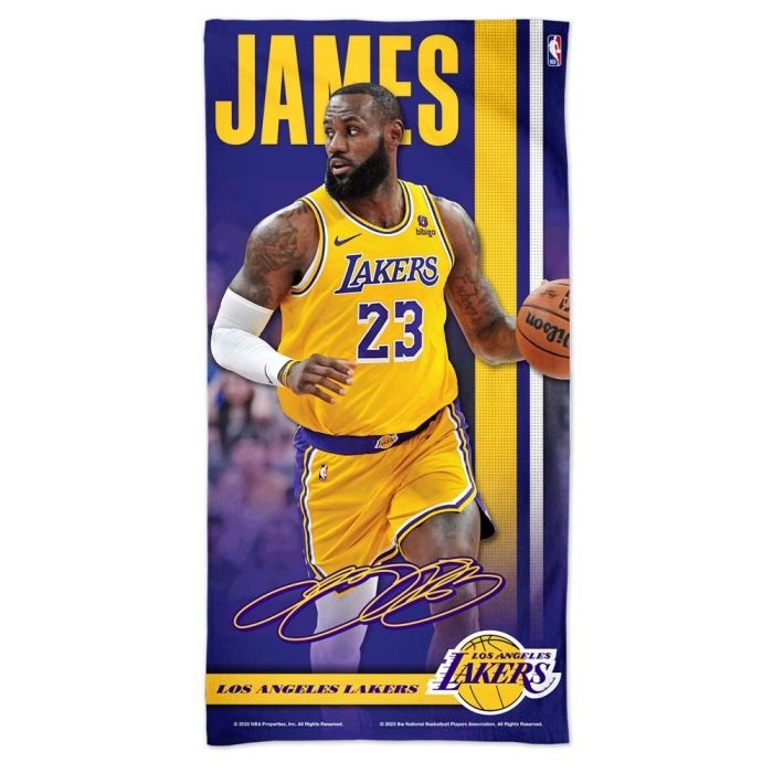 NBA毛巾 Lebron James 洛杉磯湖人 人像大圖毛巾 WinCraft Beach Towel 全新