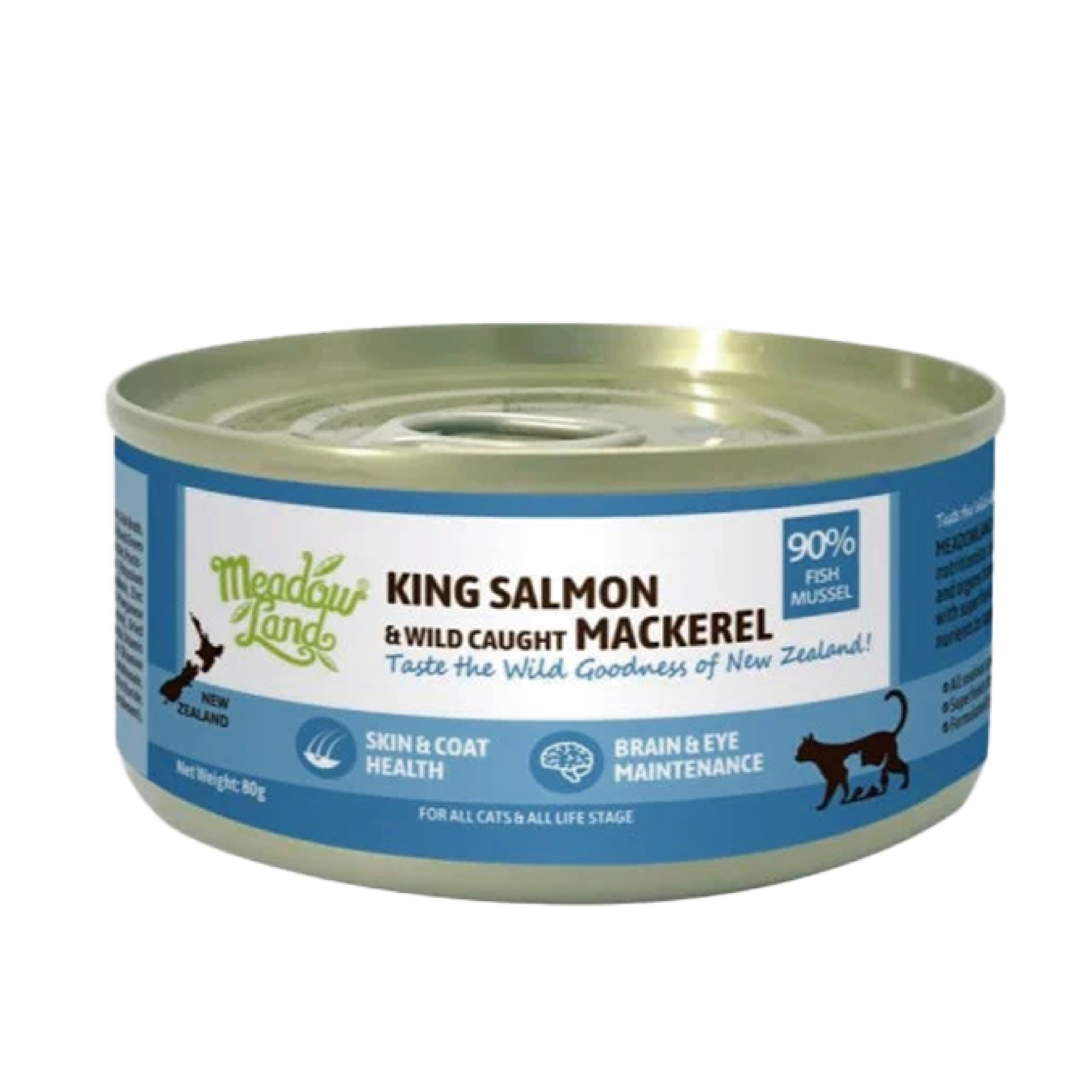 Meadowland (帝王三文魚+ 鯖魚) 貓罐頭 80g