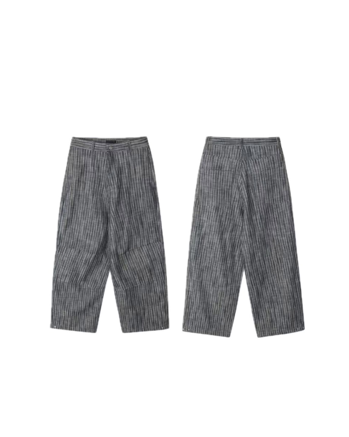 VASS 直條 下擺釦管 #休閒褲