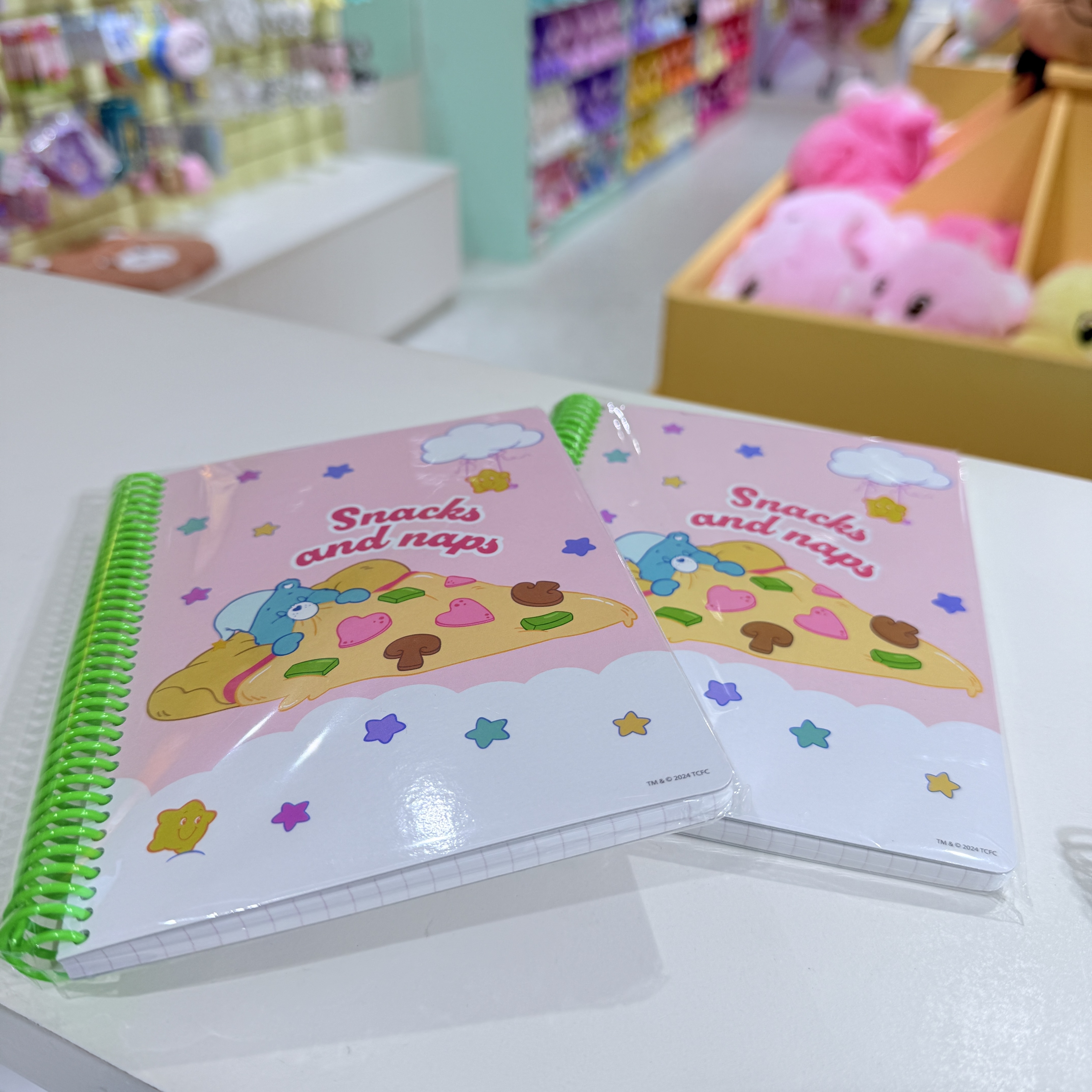 CARE BEARS 彩虹熊 繽紛 披薩 方格 筆記本/代購
