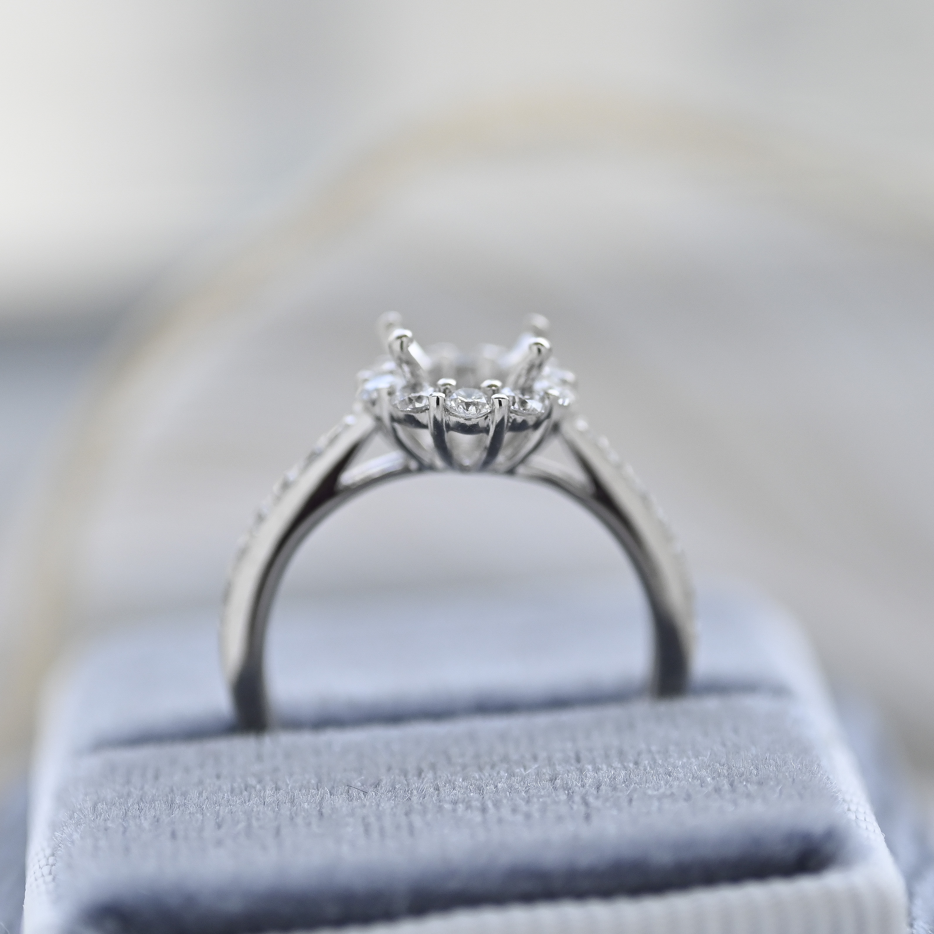 18K 0.50ct Floral Diamond Ring Setting