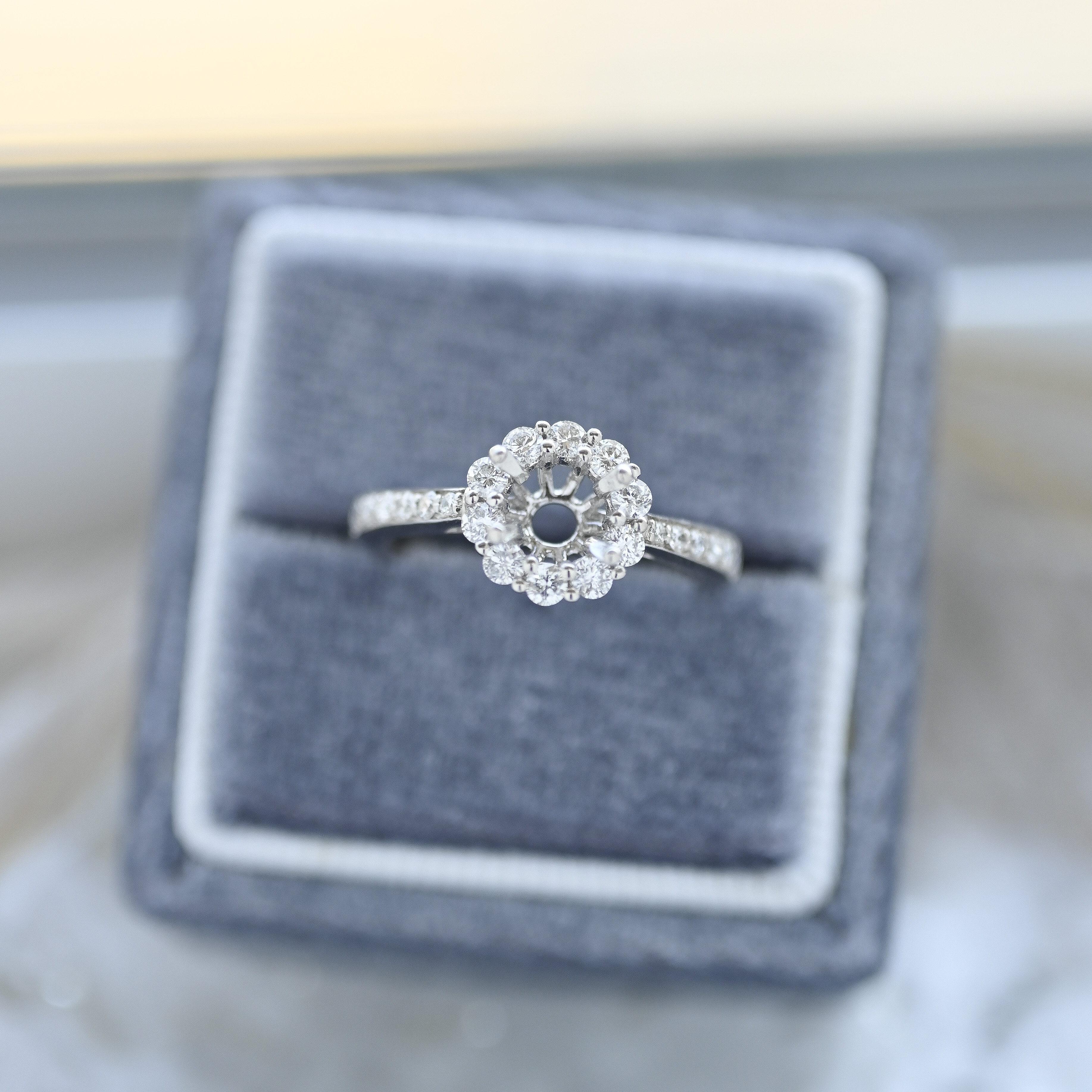 18K 0.50ct Floral Diamond Ring Setting