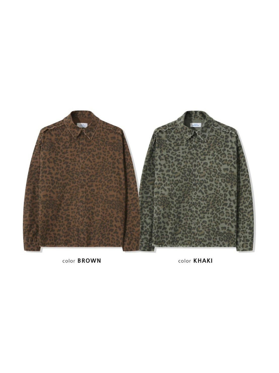 UNUSED 豹紋 洗舊 外搭 #襯衫