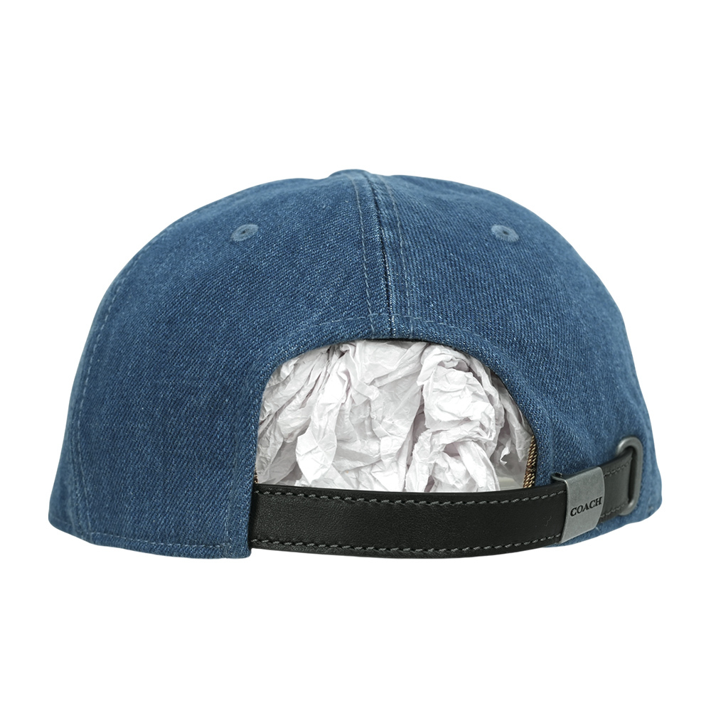 【COACH】刺繡標誌棉質棒球帽  XS-S  / M-L  (牛仔藍)CAA62 DEN