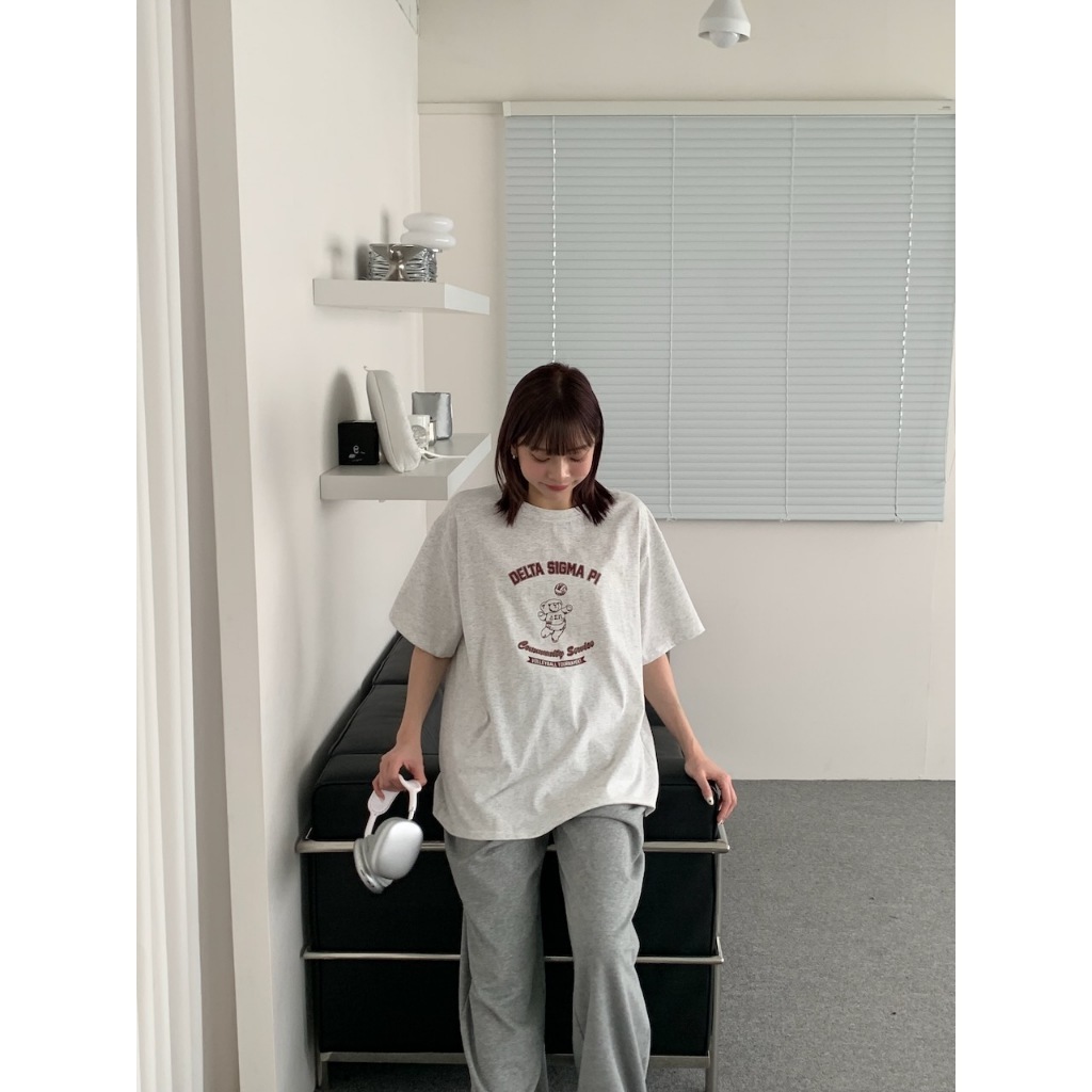 【imfine】排球玩偶熊 英文字印花短袖T #9595