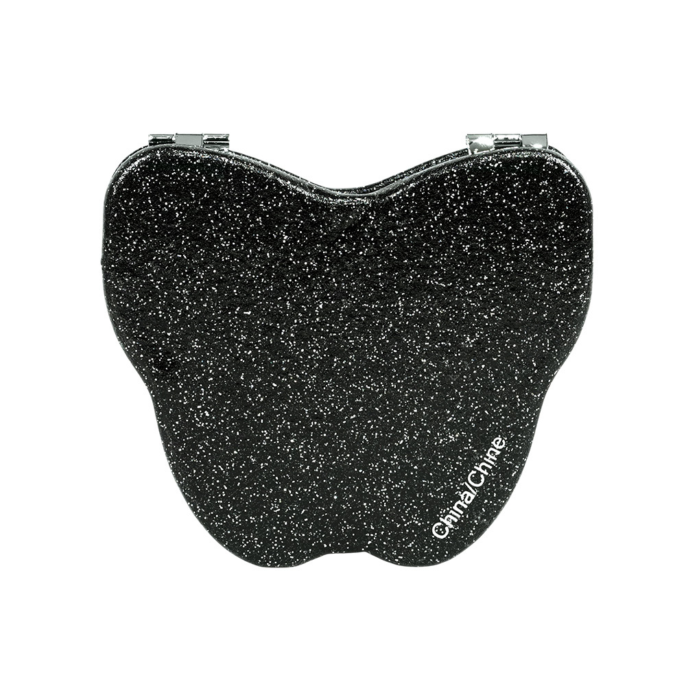 【COACH】Logo 標誌亮片蝴蝶造型鏡子(黑色)CF154 SVDTV