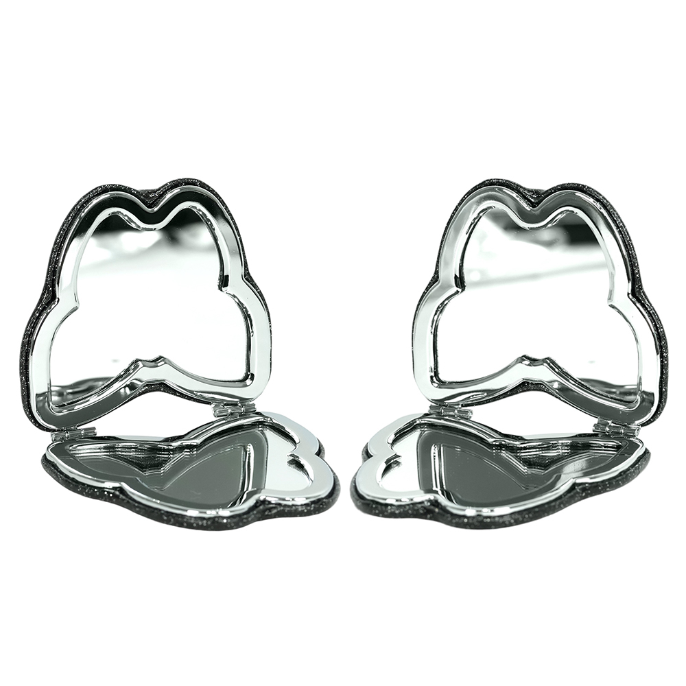 【COACH】Logo 標誌亮片蝴蝶造型鏡子(黑色)CF154 SVDTV