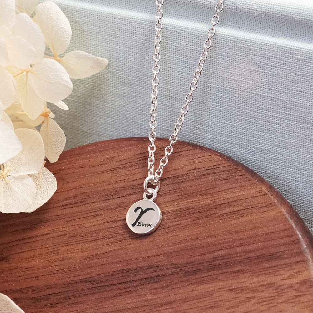 純銀刻字 12星座 手繪風 925純銀項鍊 生日禮物 十二星座祝福 女生項鍊 訂製