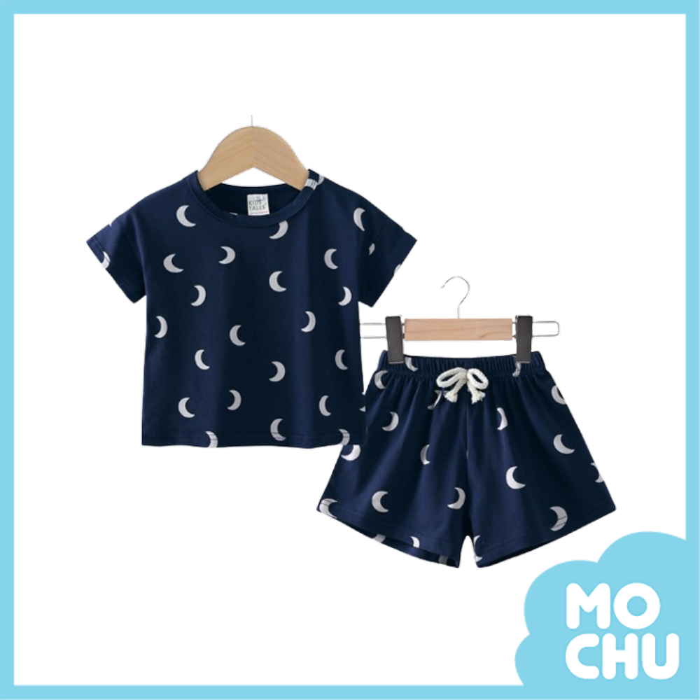 小月亮短袖休閒套裝(二色)