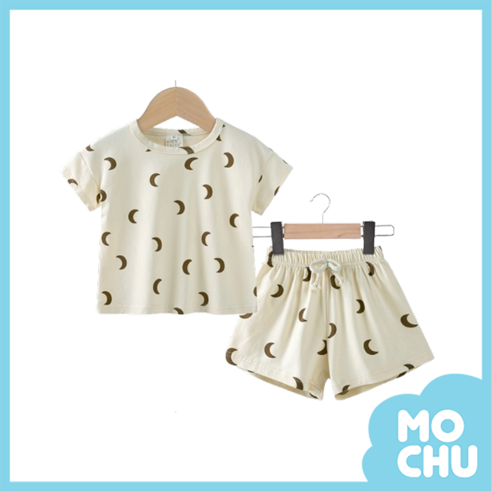 小月亮短袖休閒套裝(二色)