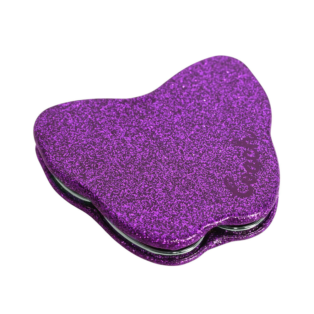 【COACH】Logo 標誌亮片蝴蝶造型鏡子(茉莉紫)CU756 SVNII