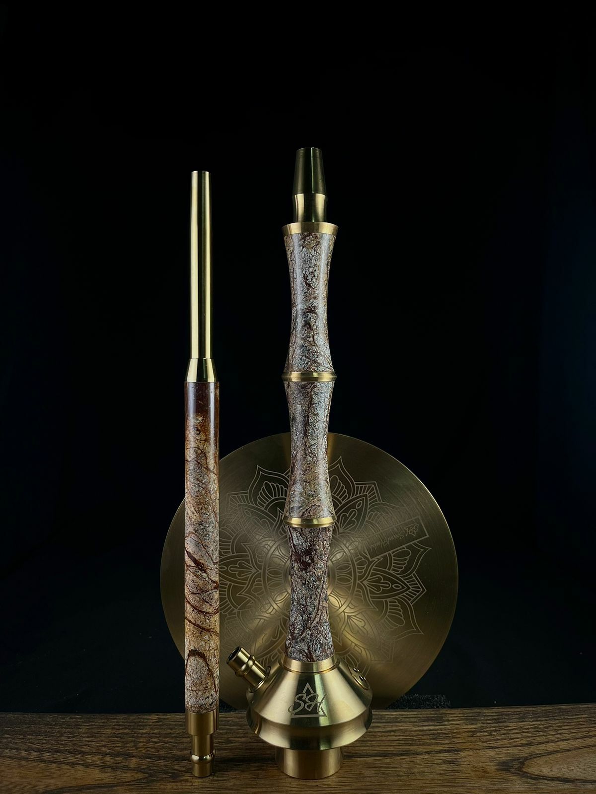 Special Hookah Triple - Bidasar Brown - Gold