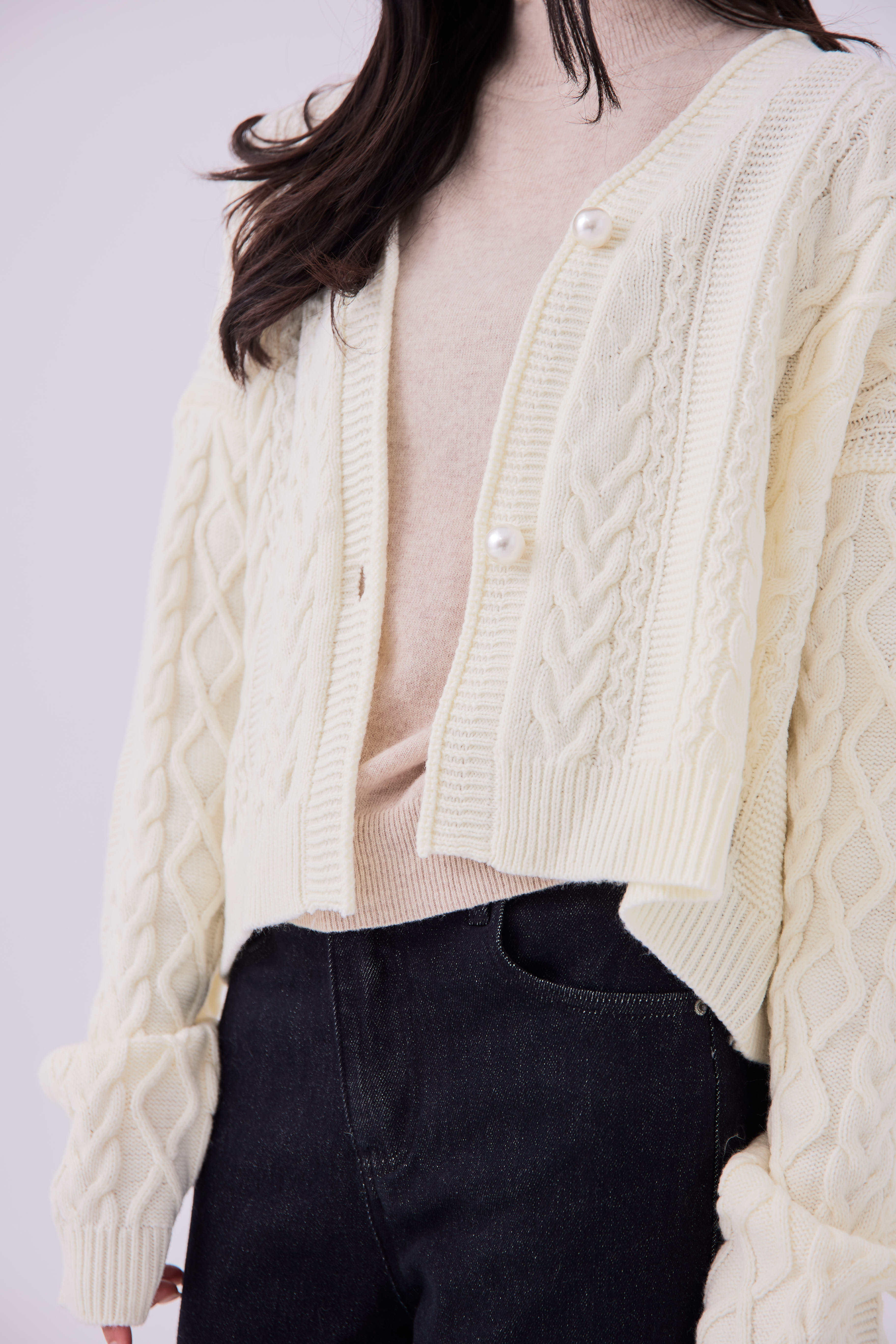 OH！HER 珍珠釦北極絨膨體羊毛外套（16.5%羊毛）