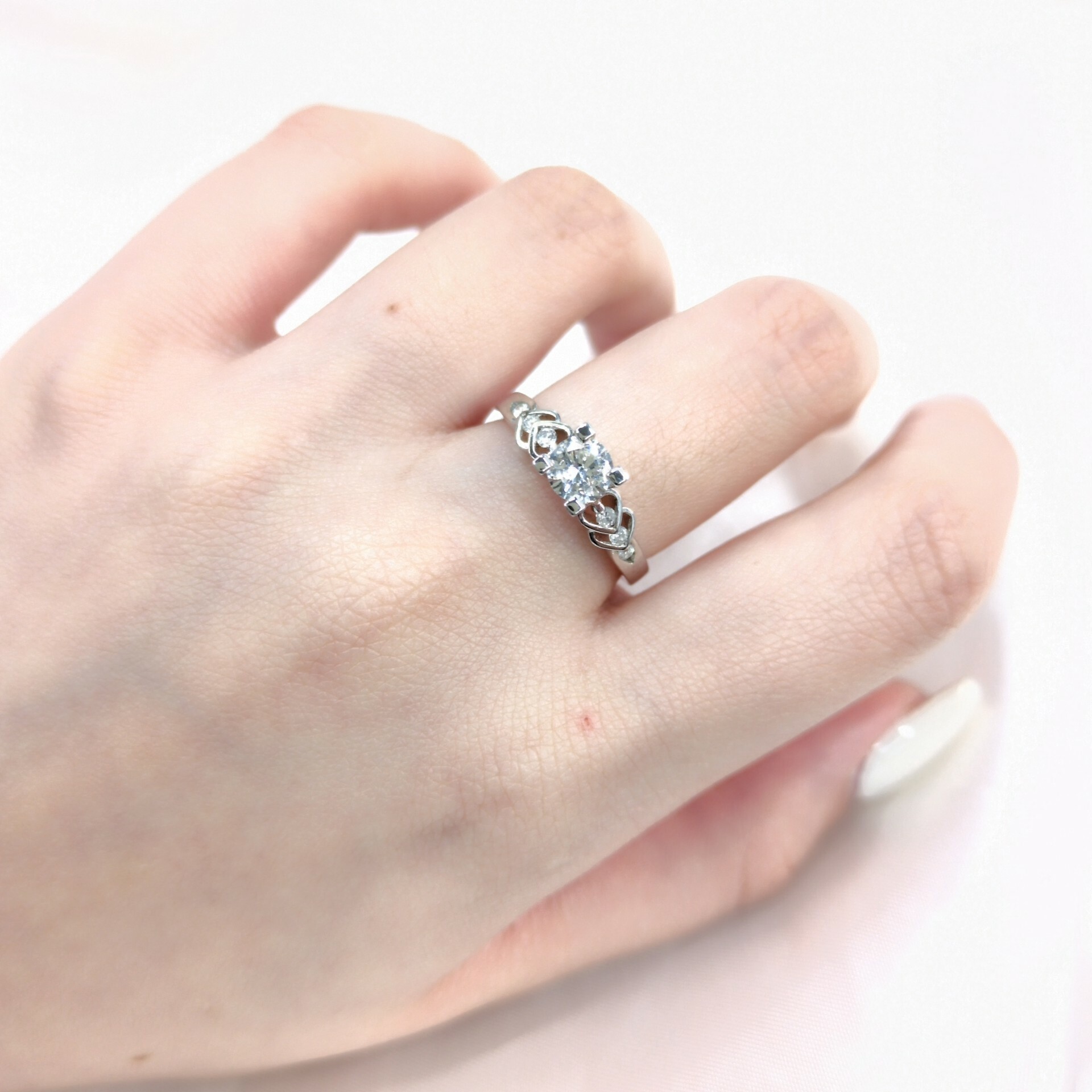 14K White Gold 0.54ct Diamond Ring