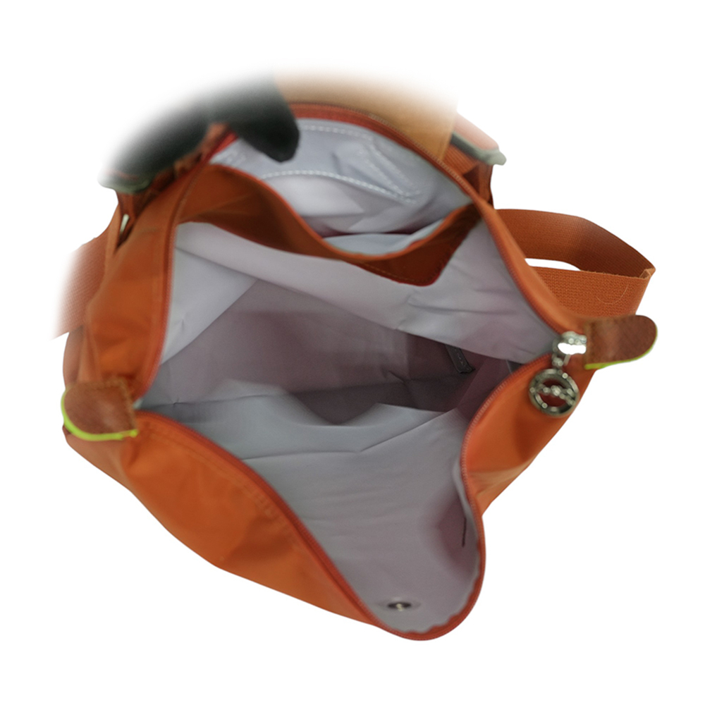 【LONGCHAMP】Le Pliage M 再生帆布中型折疊後背包(栗子色)10284 919 404