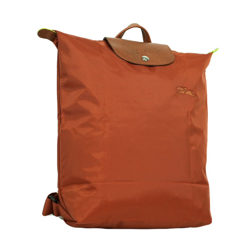 【LONGCHAMP】Le Pliage M 再生帆布中型折疊後背包(栗子色)10284 919 404