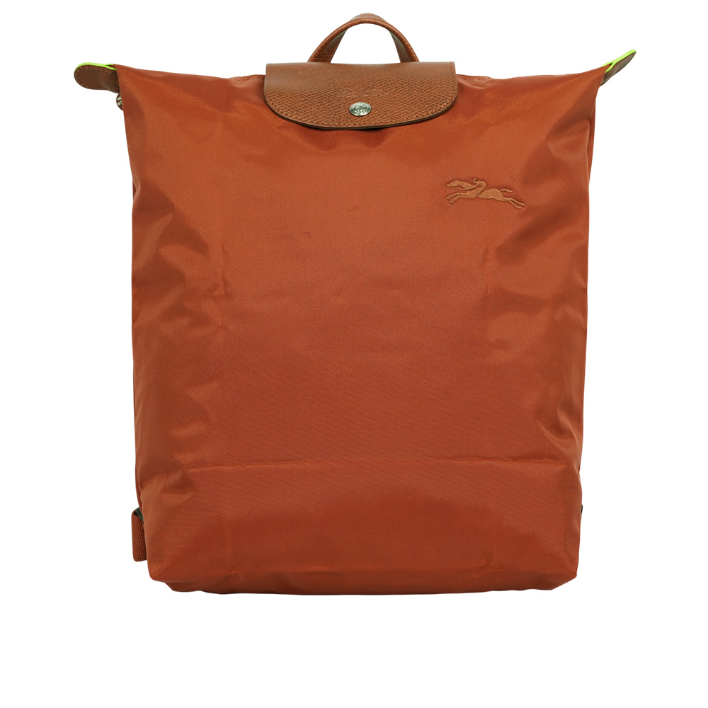【LONGCHAMP】Le Pliage M 再生帆布中型折疊後背包(栗子色)10284 919 404