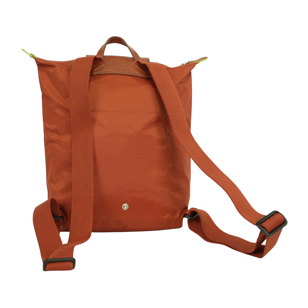 【LONGCHAMP】Le Pliage M 再生帆布中型折疊後背包(栗子色)10284 919 404